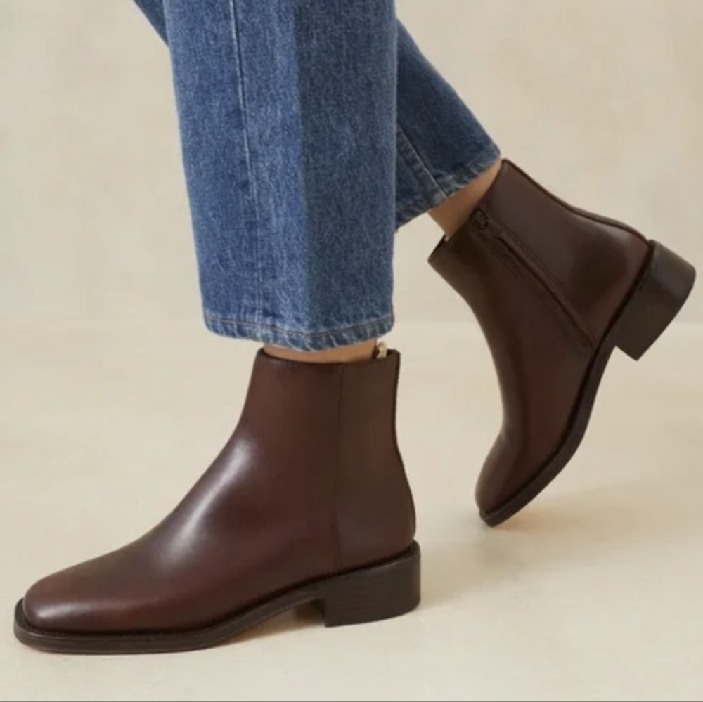 Loeffler Randall Brown Leather Ankle Booties